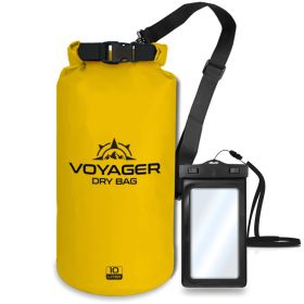 Voyager Waterproof Dry Bag for Kayaking and Water Sports (Product Color: Yellow, size: 10 Liter)