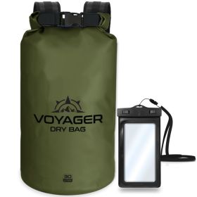 Voyager Waterproof Dry Bag for Kayaking and Water Sports (Product Color: Green, size: 30 Liter)